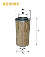 Фильтр воздушный DAF, MAN, Scania 42608E WIX FILTERS