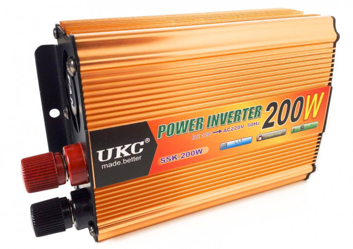 Перетворювач (інвертор) UKC 200W 12V-220V