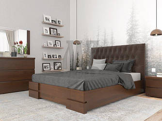 Двоспальне ліжко ARBOR DREV" Камелія Люкс"  з підйомником висота спинки (104)  180*190(200), Сосна