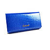 Жіночий шкіряний гаманець Cardinal 17 х 4 х 10 см на кнопці Синій, фото 10