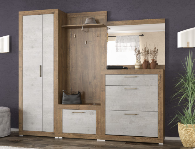 Передпокій Парма дуб април/бетон Меблі Сервіс купити в Одесі, Україні, фото 1