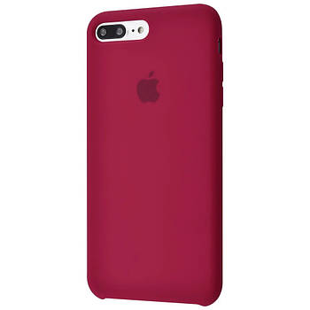 Чохол Silicone case для IPhone 8 Plus Rose red бордовий