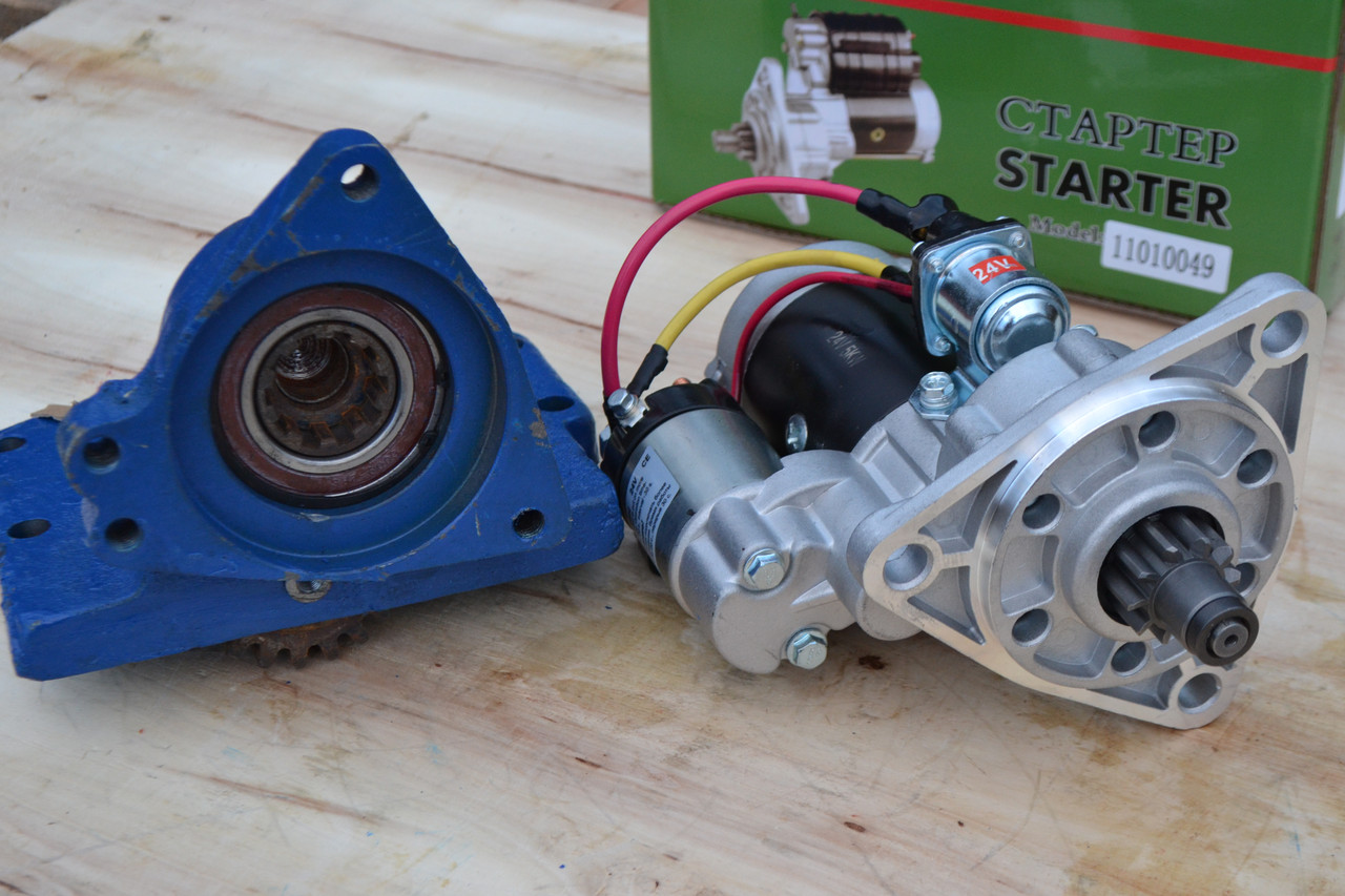 Стартер редукторний 24В 5Квт Slovak Посилень (МТЗ, ЮМЗ, Т-40) Додаткове втягуюче, фото 1