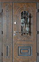 Двері вхідні металеві з полімерними накладками Ягуар модель 18