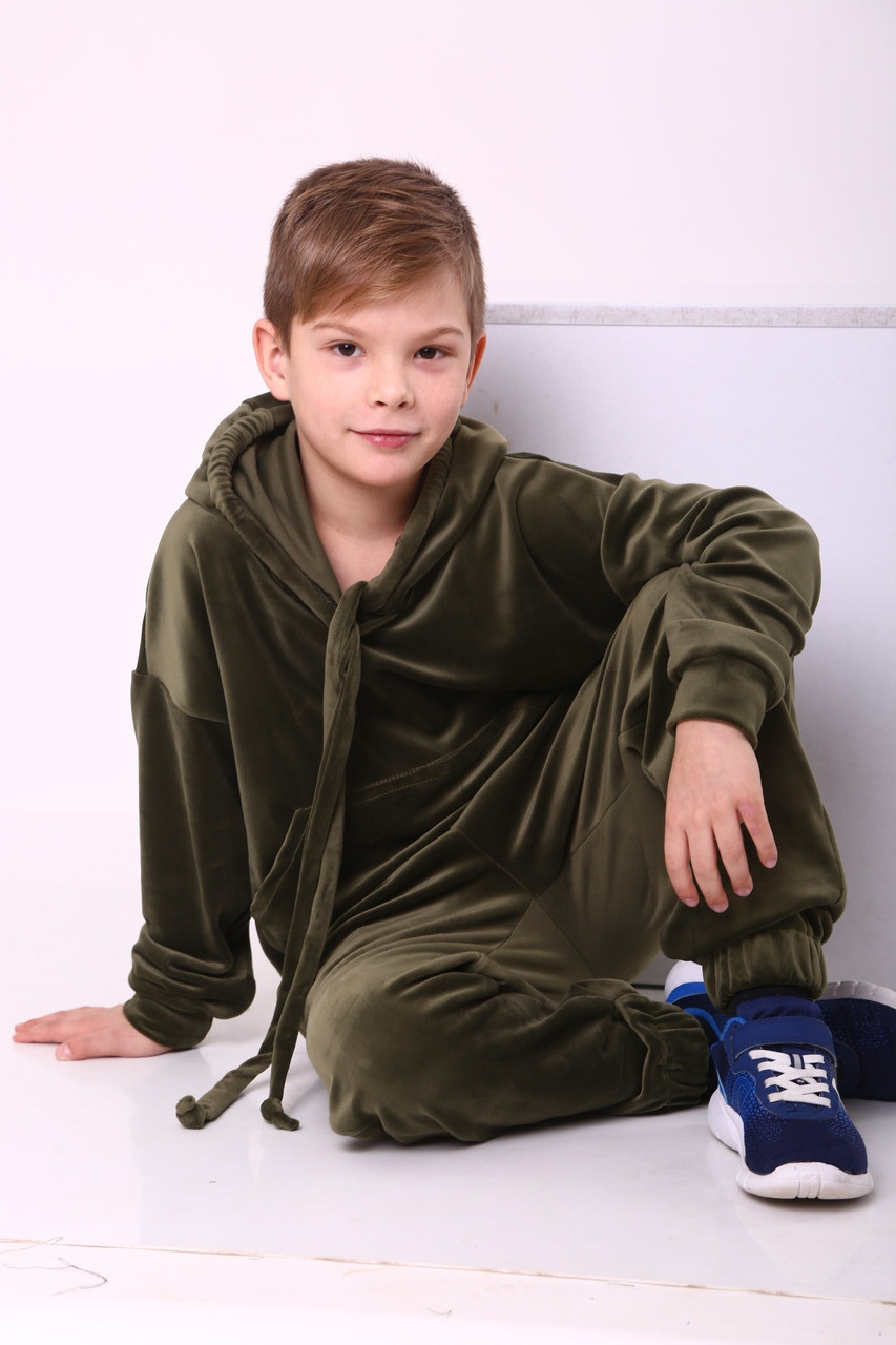 Велюровый спортивный костюм для мальчика - фото 3 - id-p1339344801