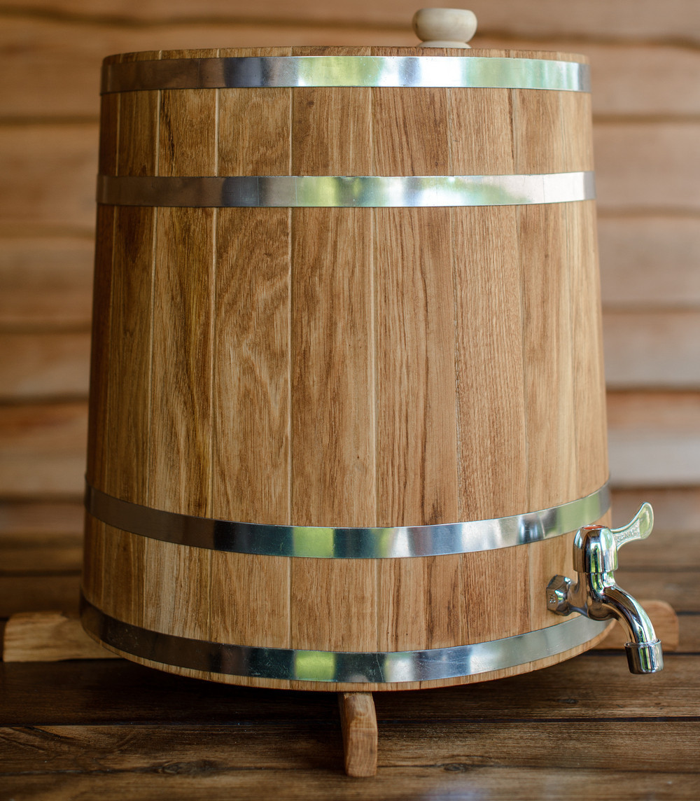Бочка (збан) дубовий для напоїв 20 літрів (вертикальний), фото 1