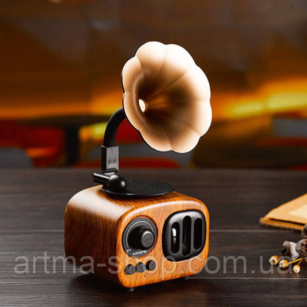 Колонка Gramophone AS90 Retro у вигляді грамофон, радіоприймач, колонка Bluetooth, SD Карта