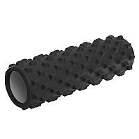 Массажный ролик для рук и ног роллер Grid Bubble Roller Zelart 45x14 см FI-6672 Black