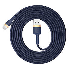 Кабель для зарядки телефона/ смартфона Baseus USB-Lightning 1.5 A 2 м Синій/Золотистий (CALKLF-CV3), фото 3