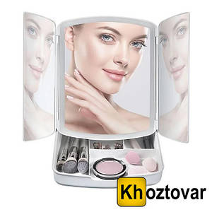 Дзеркало для макіяжу з підставкою для косметики My Foldaway Lighted Makeup Mirror
