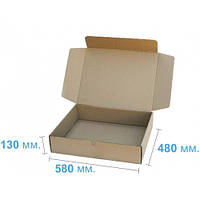Коробка самосборная (580 x 480 x 130), бурая, большая подарочная коробка, коробка для подарка