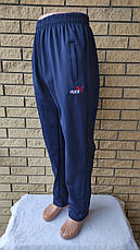 Спортивні штани утеплені на флісі трикотажні великих розмірів із широкою штаниною на високий зріст PUMA, фото 2
