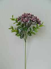 Гілочка декоративна з світло-фіолетовим цвітом 2254