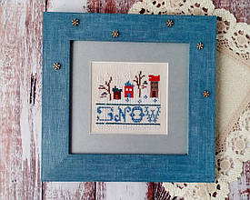 Картина вышита хрестиком, ручна робота "Сніжний день"