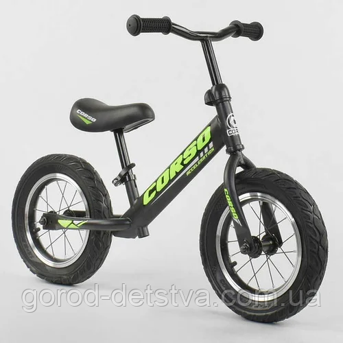 Велобіг від "CORSO" 36906 сталева рама, діаметр надувних коліс "12", алюмінієві диски, до 30 кг, фото 1