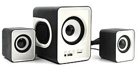 USB колонки для ПК комп'ютерні колонки 2.1 YIDO YD-XSD-2 White