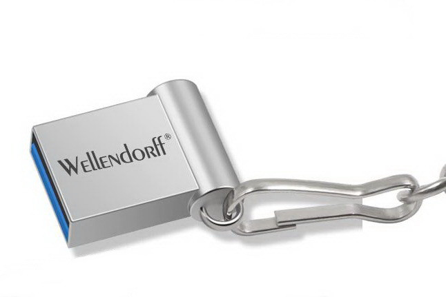 Флешка USB flash drive, 32Gb,Wellendorff, металева міні флешка для автомагнітол з брелком для ключів