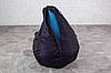 Безкаркасне Крісло мішок груша пуф XL темно-фіолетове (120х75), фото 3