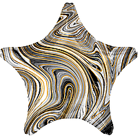 Фольгована кулька Anagram 18" (45 см) Зірка агат чорний black marble