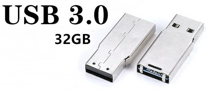 Флешка USB 3.0 flash drive, 32Gb, металева флешка