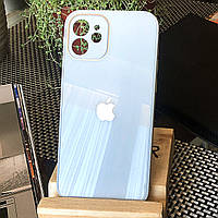 Чохол Color-Glass для Iphone 12 mini бампер з захистом камер Sky Blue