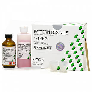 PATTERN RESIN LS, набір 100 г + 105 мл, пластмаса для виготовлення тимчасових коронок, GC