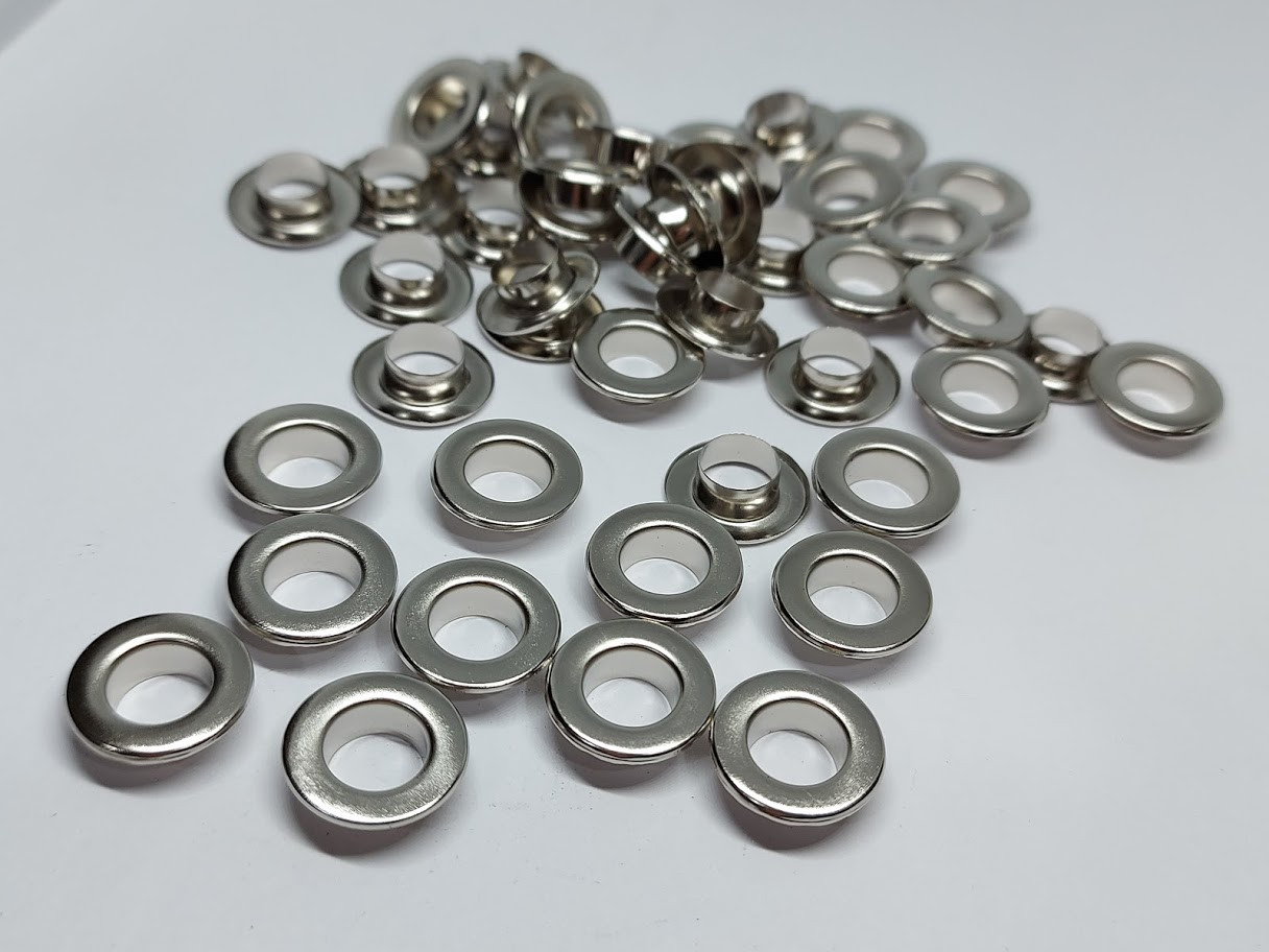 Нержавіючий люверс 8 мм нікель (100 шт.уп.)