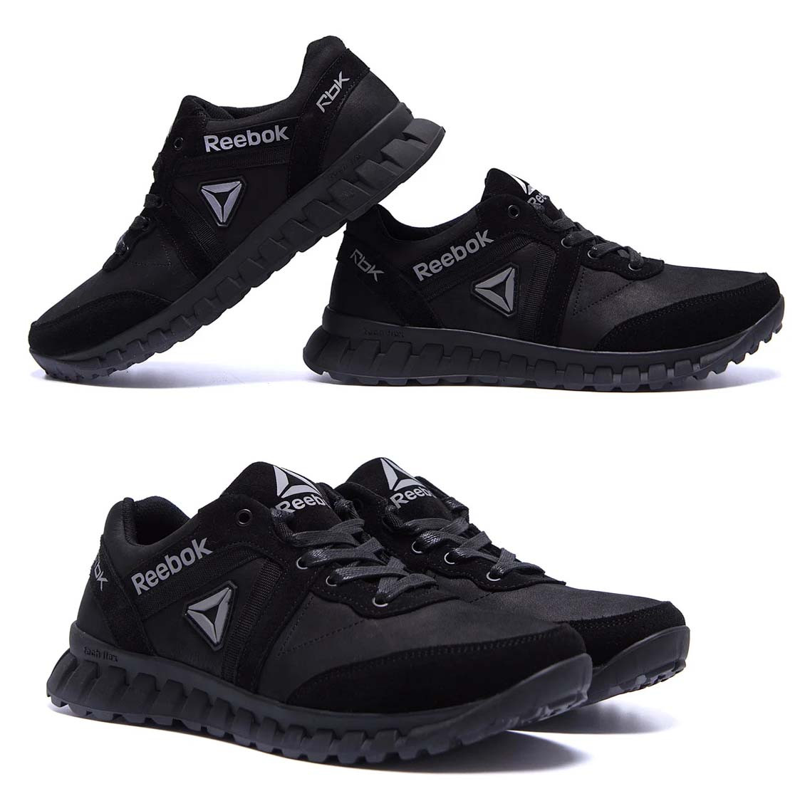 Чоловічі шкіряні кросівки Reebok (Рибок) SPRINT TR Black, чоловічі спортивні туфлі чорні, кеди повсякденні