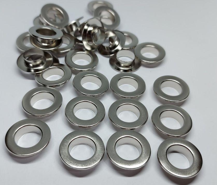 Нержавіючий люверс 12 мм нікель (50 шт.уп.)
