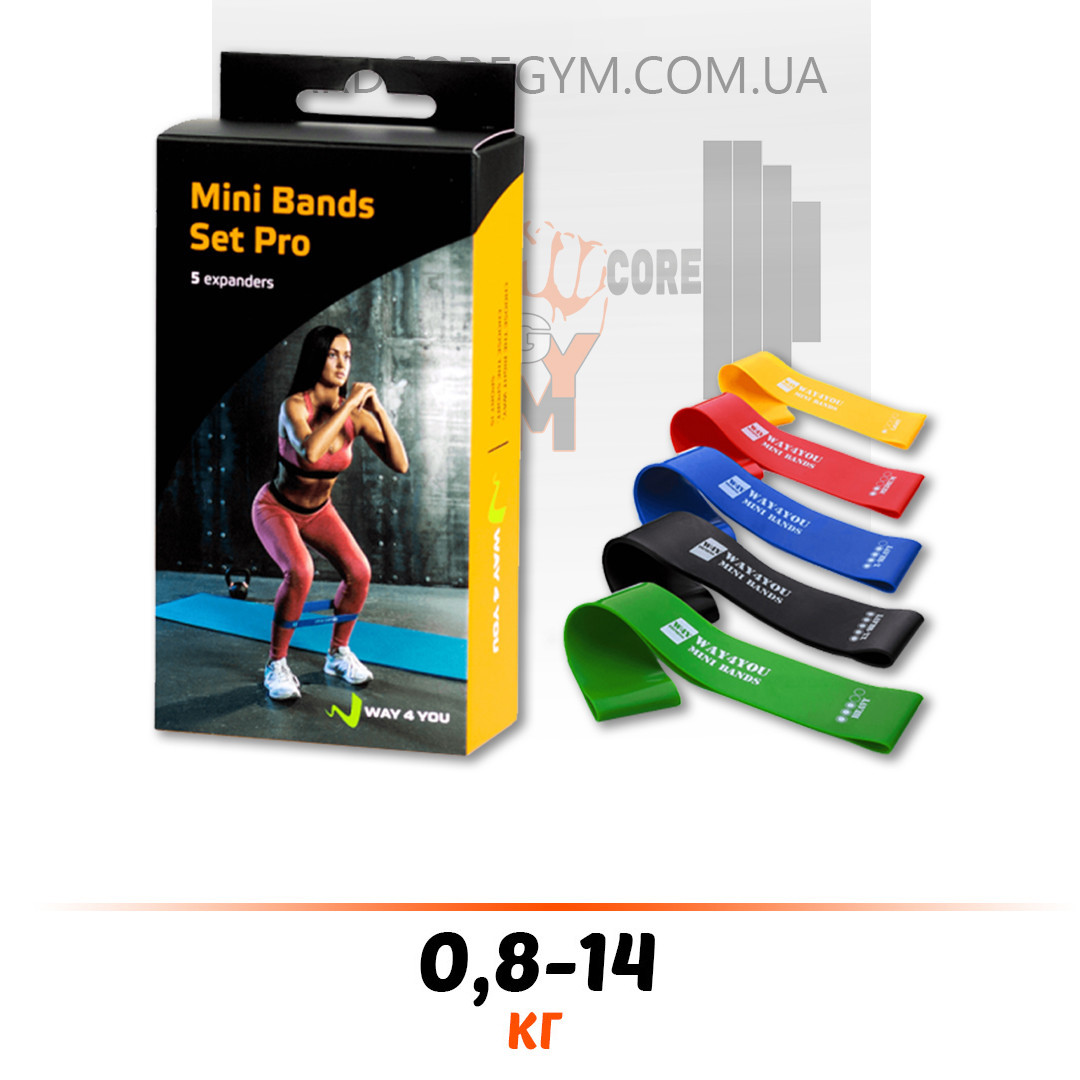 Набір еспандерів Mini Bands Set Pro (5шт.), фото 1