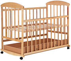 Ліжко дитяче Наталка ОСЯ з ящиком вільха світла без лаку