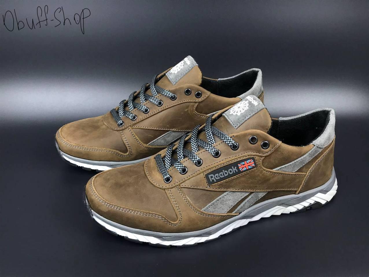 Чоловічі шкіряні кросівки Reebok демісезонні взуття в стилі Рібок