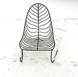 Крісло-гойдалка для відпочинку LEAF метал, що схожий на прожилки листя, фото 10