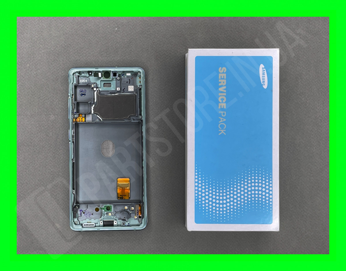 Дисплей Samsung G780 Cloud Mint S20 FE (GH82-24219D) сервисный оригинал в сборе с рамкой - фото 1 - id-p1339526171