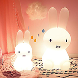 Гігантський нічник для дитячої Зайчик Міффі USB, 80 см, фото 5