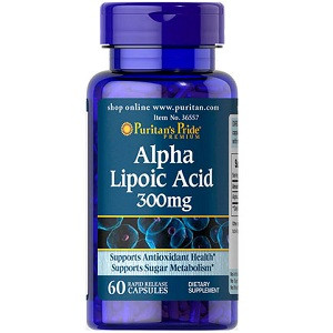 Антиоксидант Puritan's Pride Alpha Lipoic Acid 300 mg (60 капсул.)