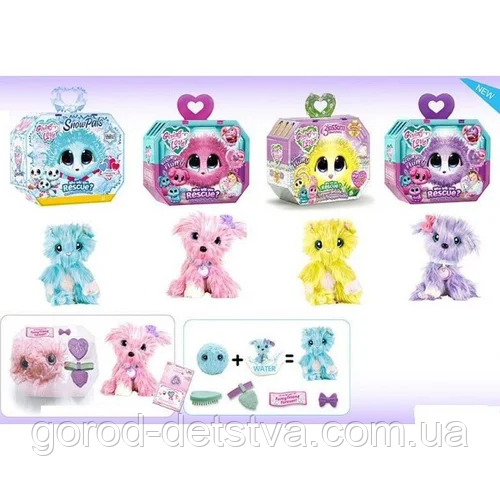 М'яка іграшка "Няшка-блукаюча зурка" 6166 ABCD, 4 види, гребінець, шпилька, нашийник, в коробці, фото 1