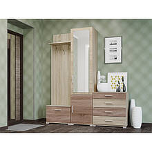 Комплект меблів у передпокій з ламінованої ДСП Бриз Комплект 2 Еверест Дуб Сонома + Трюфель