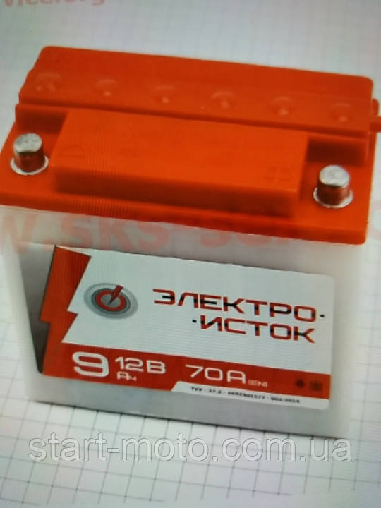 Акумулятор 12V 9Ah кислотний 6MTC-9 (L140*W75*H140mm) (фірма Електро-істок) 2023, фото 1
