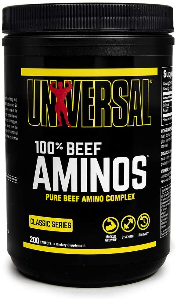 Комплекс амінокислот Universal Nutrition 100% Beef Aminos 200 таблеток