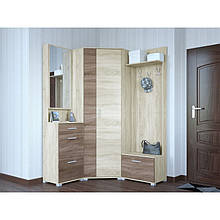 Комплект меблів у передпокій з ламінованої ДСП Бриз Комплект 3 Еверест Дуб Сонома + Трюфель