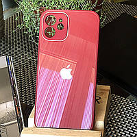 Чохол Color-Glass для Iphone 12 mini бампер з захистом камер Red