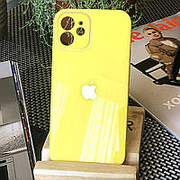 Чохол Color-Glass для Iphone 12 mini бампер з захистом камер Yellow