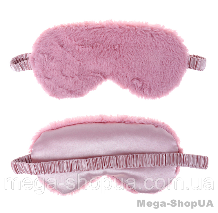 Маска для сну плюшева "Plush Червона 1". Пов'язка на очі дитяча. Наглазна маска жіноча