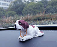 Собака на торпеду в авто с кивающей головой AIWA порода Сенбернар 00858