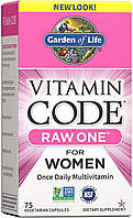 Вітаміни для жінок Garden of Life Multivitamin for Women Vitamin Code Raw One 75 капсул