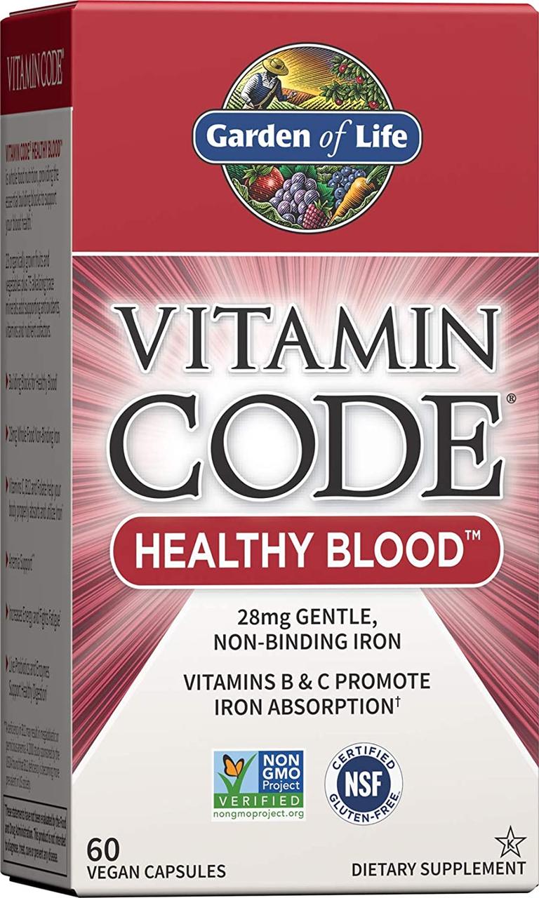 Комплекс для здоров'я крові Garden of Life Vitamin Code Healthy Blood 60 капсул