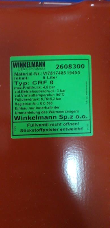 7817485 Viessmann Vitopend 100 Расширительный бак WH0A, WH0 - фото 1 - id-p1339679191