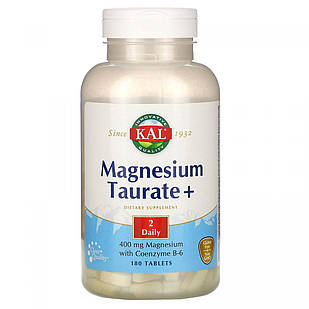 Таурат магнію KAL Magnesium Taurate+ 400 mg 180 таблеток