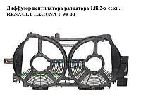 Диффузор вентилятора радиатора 1.8i 2-х секц. RENAULT LAGUNA I 93-00 (РЕНО ЛАГУНА) (2176411064, 9020489)